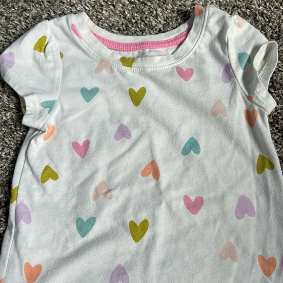Rainbow heart print T Cat & Jack brand toddler girl size 3T - Picture 3 of 4